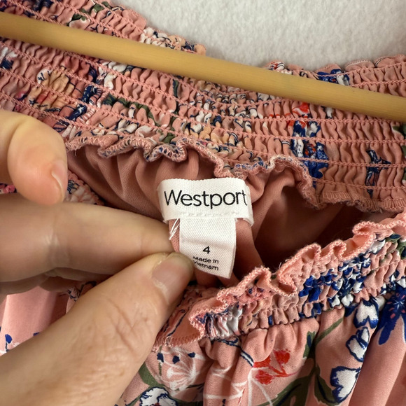 Westport Women's Floral Pink Off Shoulder Maxi Dress 4 Feminine Easter Wedding - Picture 11 of 14